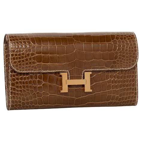 hermes mens alligator wallet|Hermes alligator constance wallet.